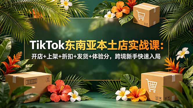 TikTok东南亚本土店实战课:开店+上架+折扣+发货+体验分,跨境新手快速入局-心语项目网