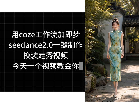 用coze工作流加即梦seedance2.0一键制作换装走秀视频，今天一个视频教会你-心语项目网