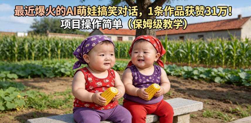 最近爆火的AI萌娃搞笑对话，1条作品获赞31W，项目操作简单(保姆级教学)-心语项目网