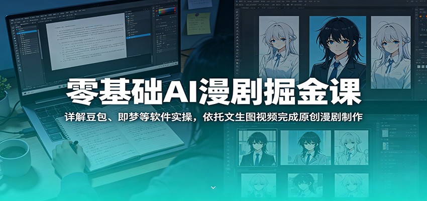 零基础AI漫剧掘金课：详解豆包、即梦等软件实操，依托文生图视频完成原创漫剧制作-心语项目网