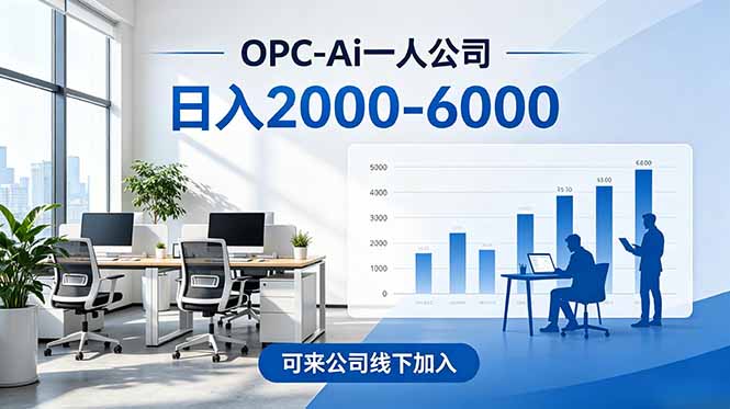 2026创业新风口—OPC一人公司模式震撼首发！日收益2000-6000+，项目绿色长久，安全稳健，合…-心语项目网