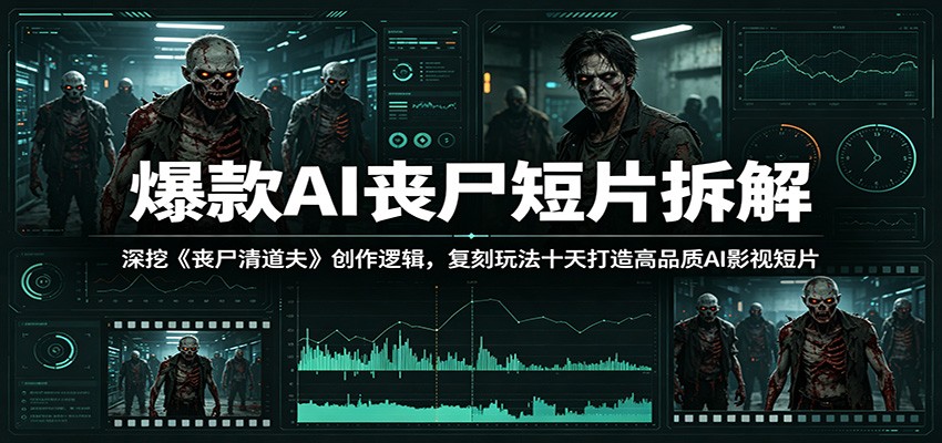 爆款AI丧尸短片拆解：深挖《丧尸清道夫》创作逻辑，复刻玩法快速打造高品质AI影视短片-心语项目网