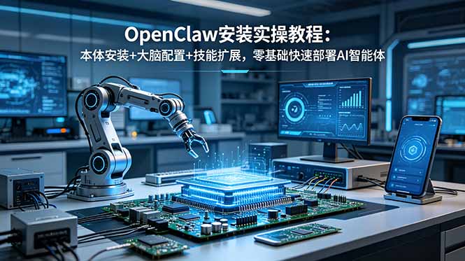 OpenClaw安装实操教程：本体安装+大脑配置+技能扩展，零基础快速部署AI智能体-心语项目网