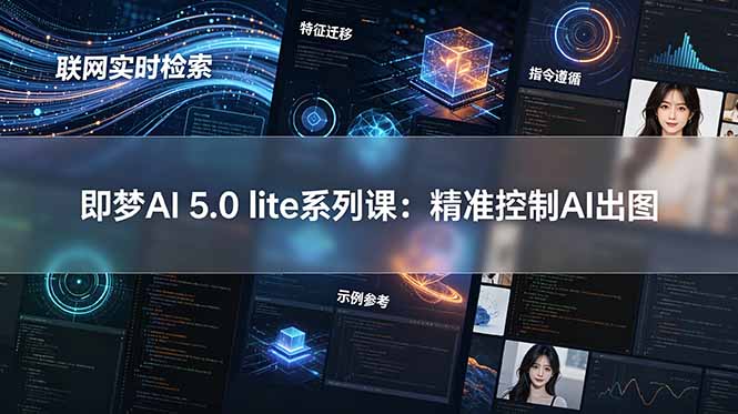 即梦AI 5.0 lite实战课：联网实时检索+特征迁移+指令遵循+示例参考，精准控制AI出图-心语项目网