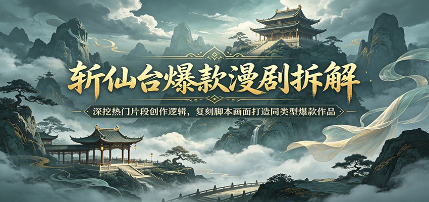 斩仙台爆款漫剧拆解：深挖热门片段创作逻辑，复刻脚本画面打造同类型爆款作品-心语项目网