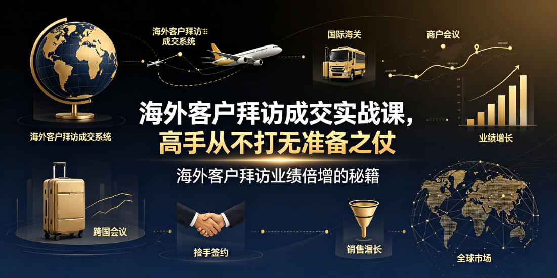 海外客户拜访成交实战课，高手从不打无准备之仗，海外客户拜访业绩倍增的秘籍-心语项目网