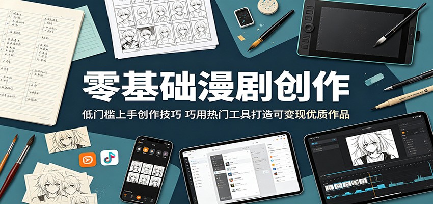 零基础漫剧创作:低门槛上手创作技巧,巧用热门工具打造可变现优质作品-心语项目网