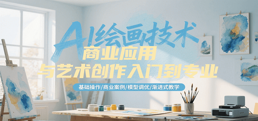 AI绘画技术商业应用与艺术创作入门到专业,基础操作/商业案例/模型调优/渐进式教学-心语项目网