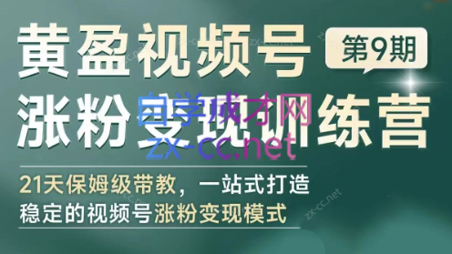 黄盈·视频号涨粉变现训练营-心语项目网