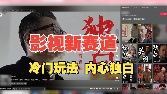 最新影视解说玩法，人物独白，30天涨粉24万+，全流程拆解【揭秘】-心语项目网