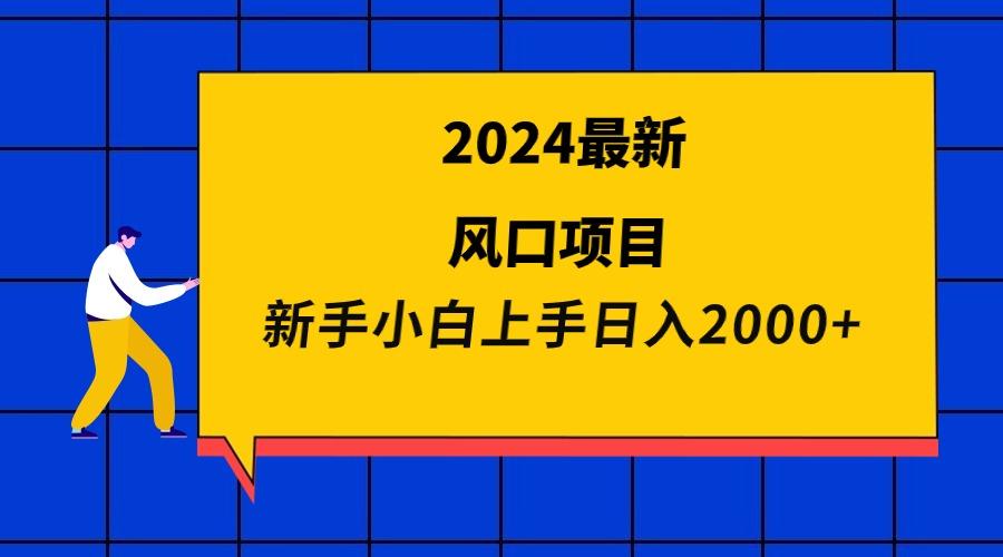 (9483期)2024最新风口项目 新手小白日入2000+-心语项目网