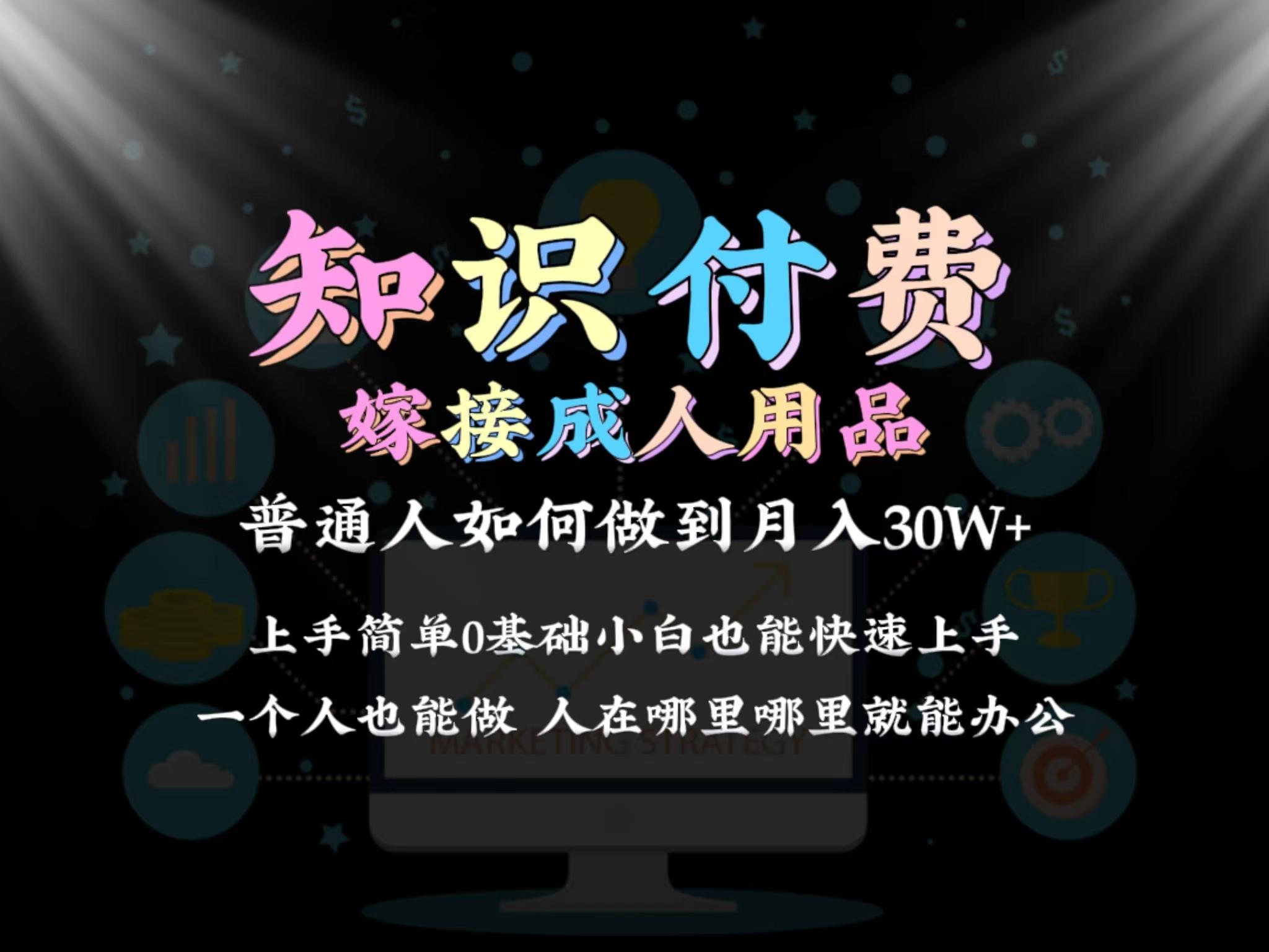 2024普通人做知识付费结合成人用品如何实现单月变现30w 保姆教学1.0-心语项目网