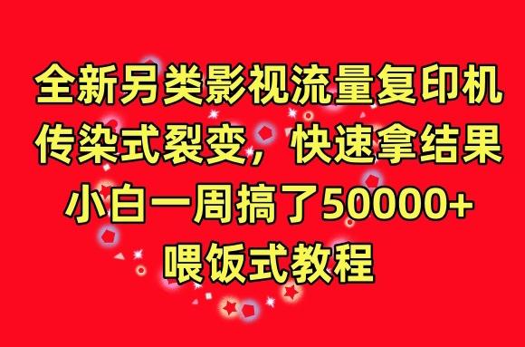 全新另类影视流量复印机，传染式裂变，快速拿结果，小白一周搞了50000+，喂饭式教程【揭秘】-心语项目网