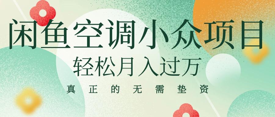 闲鱼卖空调小众项目 轻松月入过万 真正的无需垫资金-心语项目网