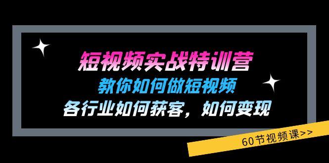 短视频实战特训营：教你如何做短视频，各行业如何获客，如何变现 (60节)-心语项目网