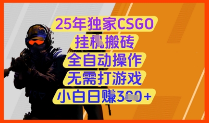 25年独家CSGO挂G搬砖，全自动操作，无需打游戏，小白日入3张+【揭秘】-心语项目网