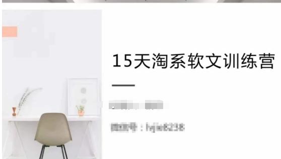 15天淘系软文训练营，跟年入50万的淘系软文导师，学习月收过万的淘系软文-心语项目网
