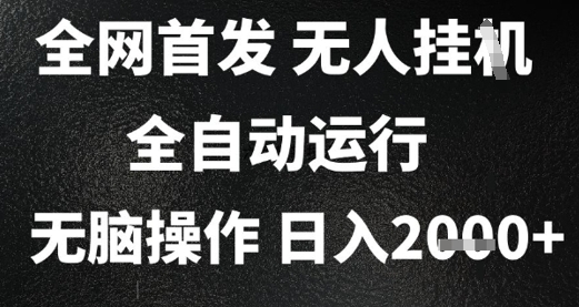 2025首发无人挂G项目，日入2k+，全自动运行，无脑操作，长期稳定 小白可玩【揭秘】-心语项目网
