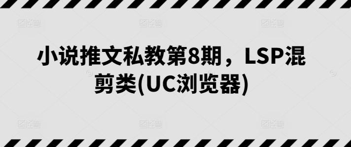 小说推文私教第8期，LSP混剪类(UC浏览器)-心语项目网