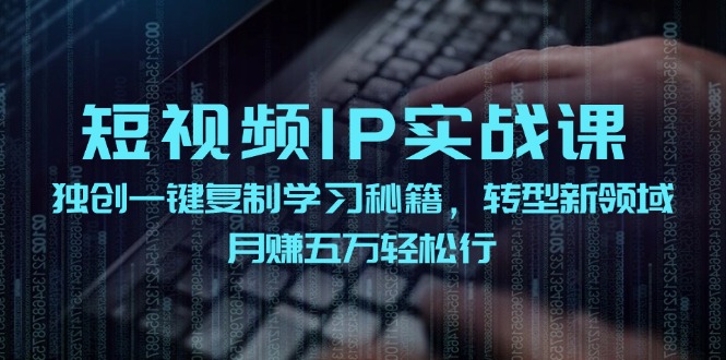 短视频IP实战课，独创一键复制学习秘籍，转战新领域，月赚五万轻松行-心语项目网