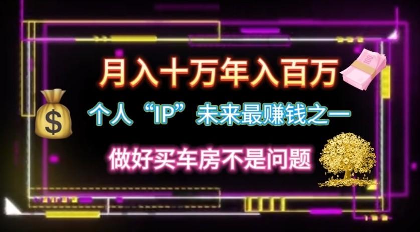 个人“ip”月入10w，年入100w-心语项目网