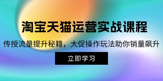 淘宝&天猫运营实战课程，传授流量提升秘籍，大促操作玩法助你销量飙升-心语项目网