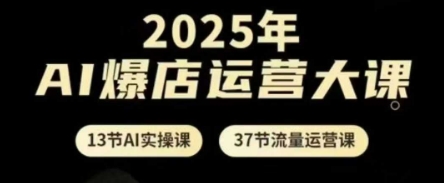 2025年AI爆店运营大课，13节AI实操课+37节流量运营课-心语项目网