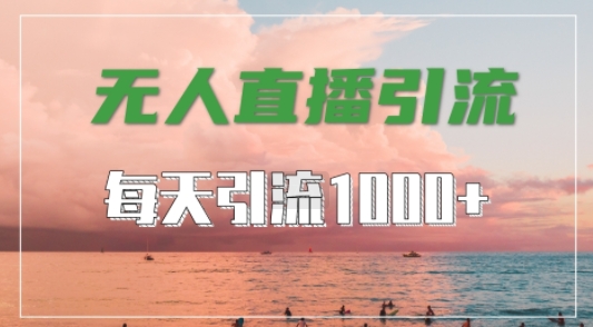 抖音快手视频号全平台通用，无人直播引流法，超暴力引流1000+高质量精准创业粉【揭秘】-心语项目网