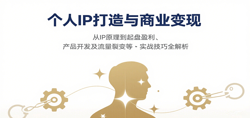 个人IP打造与商业变现,从IP原理到起盘盈利、产品开发及流量裂变等实战技巧全解析-心语项目网