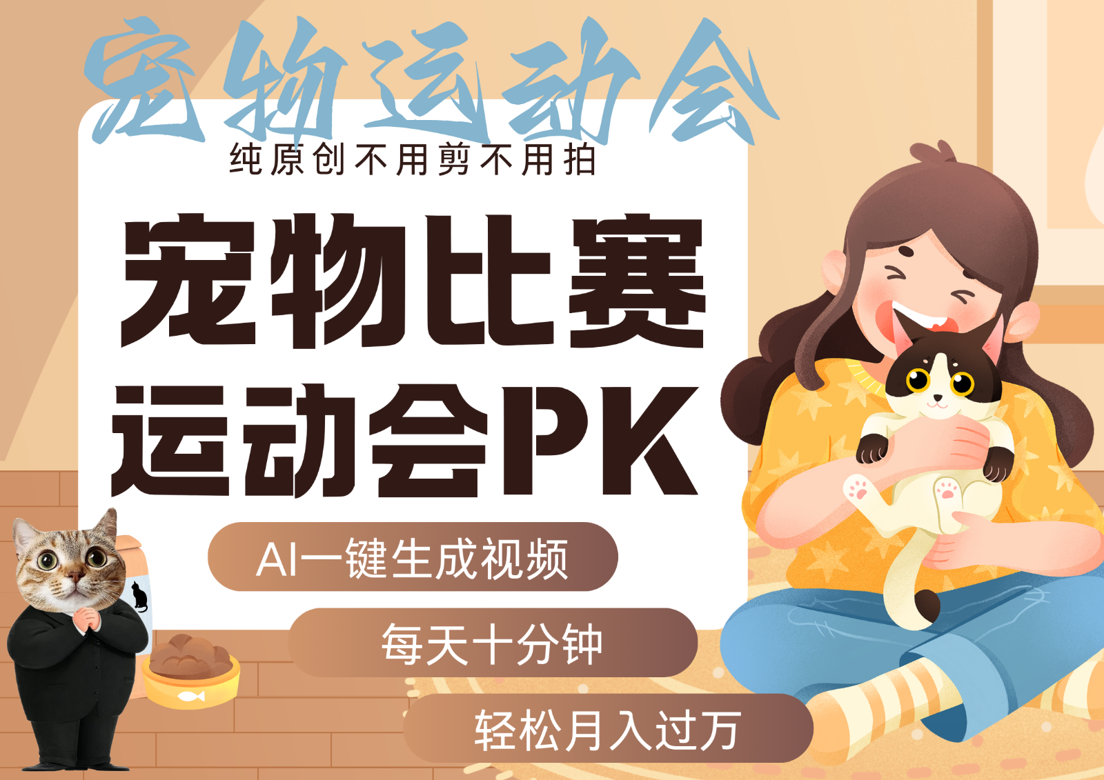 AI萌宠运动员跳水 射击 篮球 足球比赛 每天十分钟 附详细提示词文案库 代替做...-心语项目网