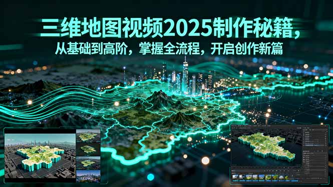 三维地图视频2025制作秘籍，从基础到高阶，掌握全流程，开启创作新篇-心语项目网