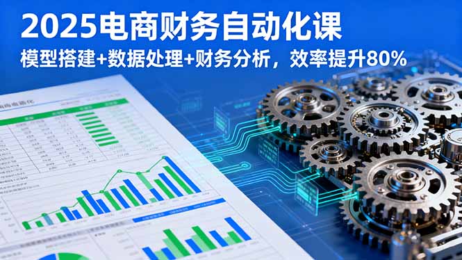 2025电商财务自动化课，模型搭建+数据处理+财务分析，效率提升80%-心语项目网
