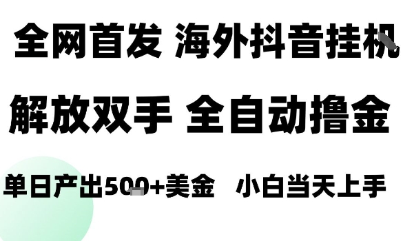 海外抖音无人直播，单日产出1.5k+，长期稳定，新手可玩，无脑操作【揭秘】-心语项目网
