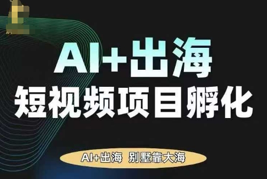 AI·TikTok AI+出海短视频项目孵化，陪你从0-1借助AI实现出海变现-心语项目网