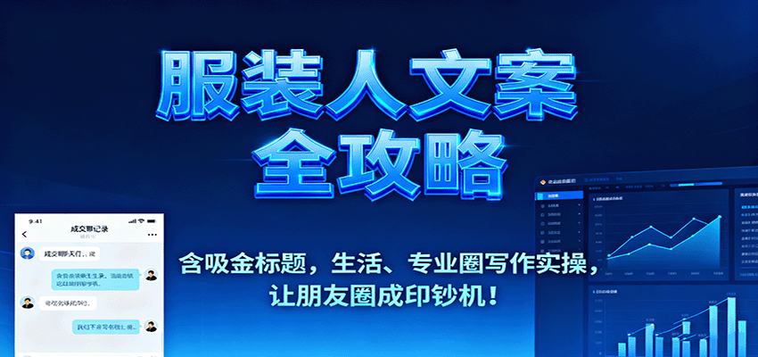 服装人文案全攻略,含吸金标题,生活、专业圈写作实操,让朋友圈成印钞机!-心语项目网