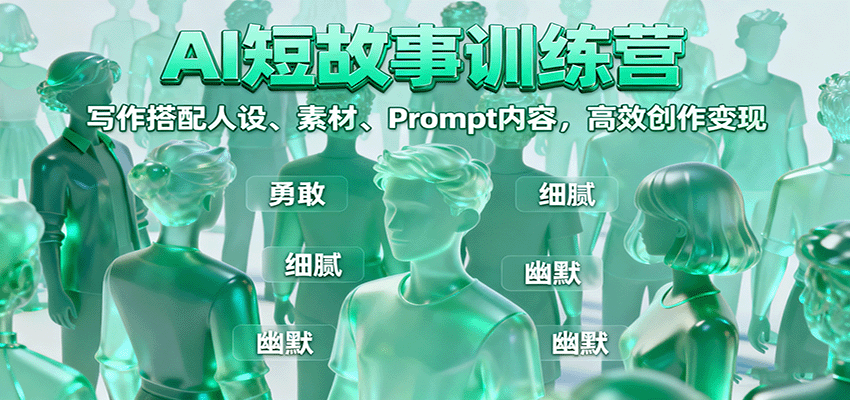 AI短故事训练营:写作搭配人设、素材、Prompt内容,高效创作变现-心语项目网