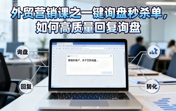 外贸营销课之一键询盘秒杀单，如何高质量回复询盘-心语项目网