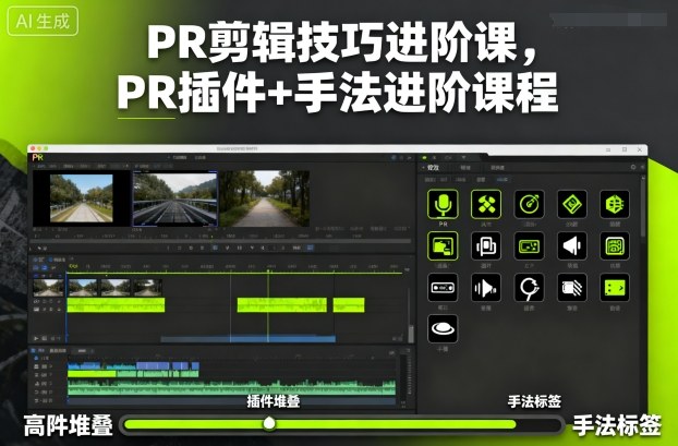 PR剪辑技巧进阶课，PR插件+手法进阶课程-心语项目网