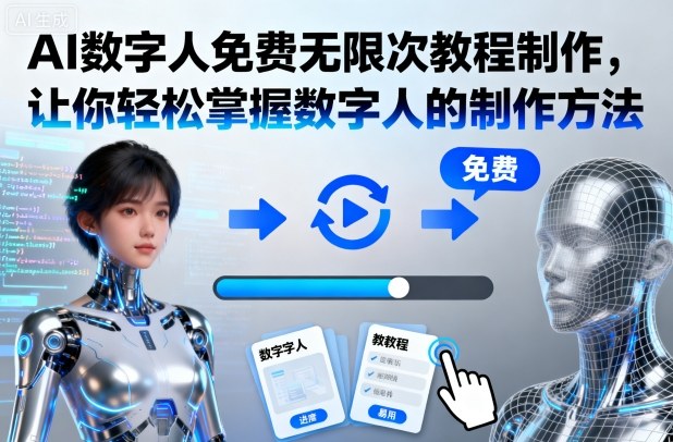 AI数字人免费无限次教程制作，让你轻松掌握数字人的制作方法-心语项目网