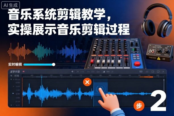 音乐系统剪辑教学，实操展示音乐剪辑过程-心语项目网