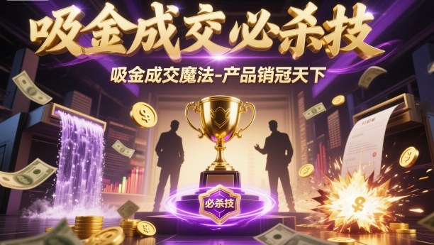 吸金成交必杀技，吸金成交魔法-产品销冠天下-心语项目网