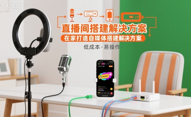 直播间搭建解决方案，在家打造自媒体搭建解决方案-心语项目网