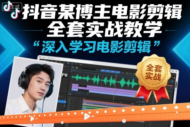 抖音某博主电影剪辑全套实战教学，深入学习电影剪辑-心语项目网