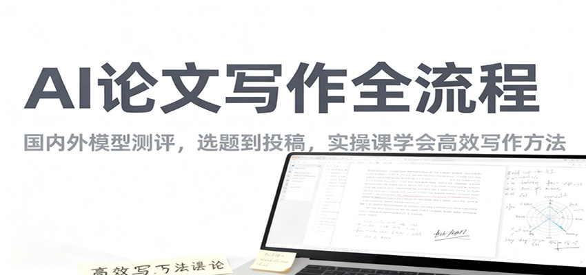 AI论文写作全流程,国内外模型测评,选题到投稿,实操课学高效写作方法-心语项目网