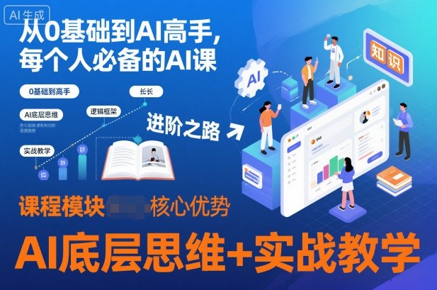 从0基础到AI高手，每个人必备的AI课，AI底层思维+实战教学-心语项目网