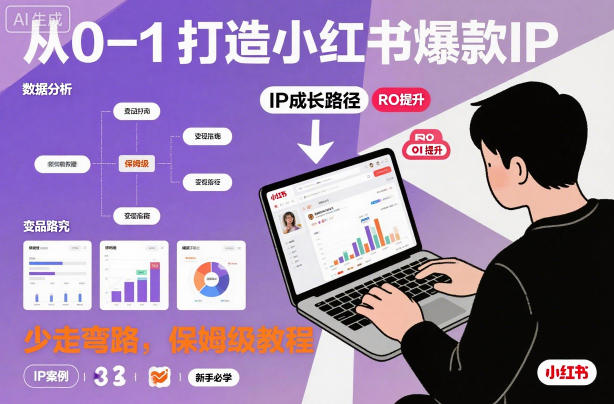 从0-1如何打造一个小红书爆款IP，少走弯路，保姆级教程-心语项目网