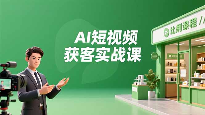 AI短视频获客实战课，数字人创作、实体行业应用、精准引流，30天获取客源月入6万+-心语项目网