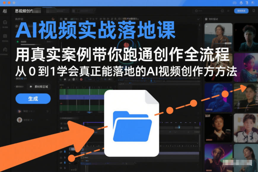 AI视频实战落地课，用真实案例带你跑通创作全流程，从0到1学会真正能落地的AI视频创作方法-心语项目网