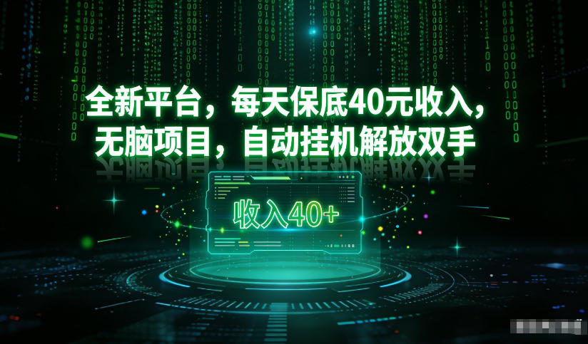 最新看广平台，每天保底30-4米，无脑项目，自动挂G解放双手【揭秘】-心语项目网
