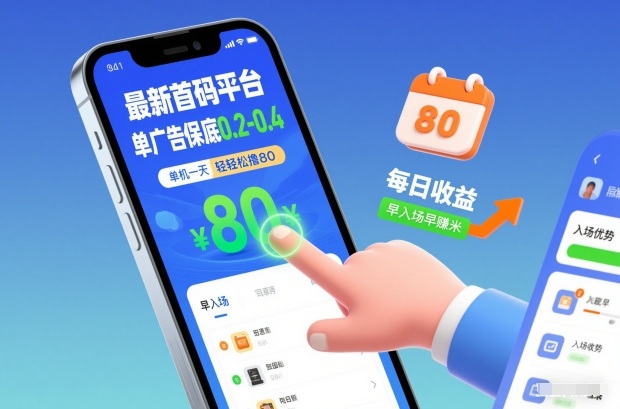 最新首码平台，单广告保底0.2-0.4，单机一天轻松撸80，早入场早賺米【揭秘】-心语项目网